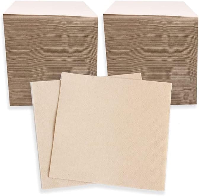 Brown Paper Napkin 40x40 - 50 Sheets 2 Ply